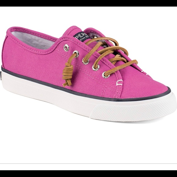 Pink sperry tennis shoes Clearance